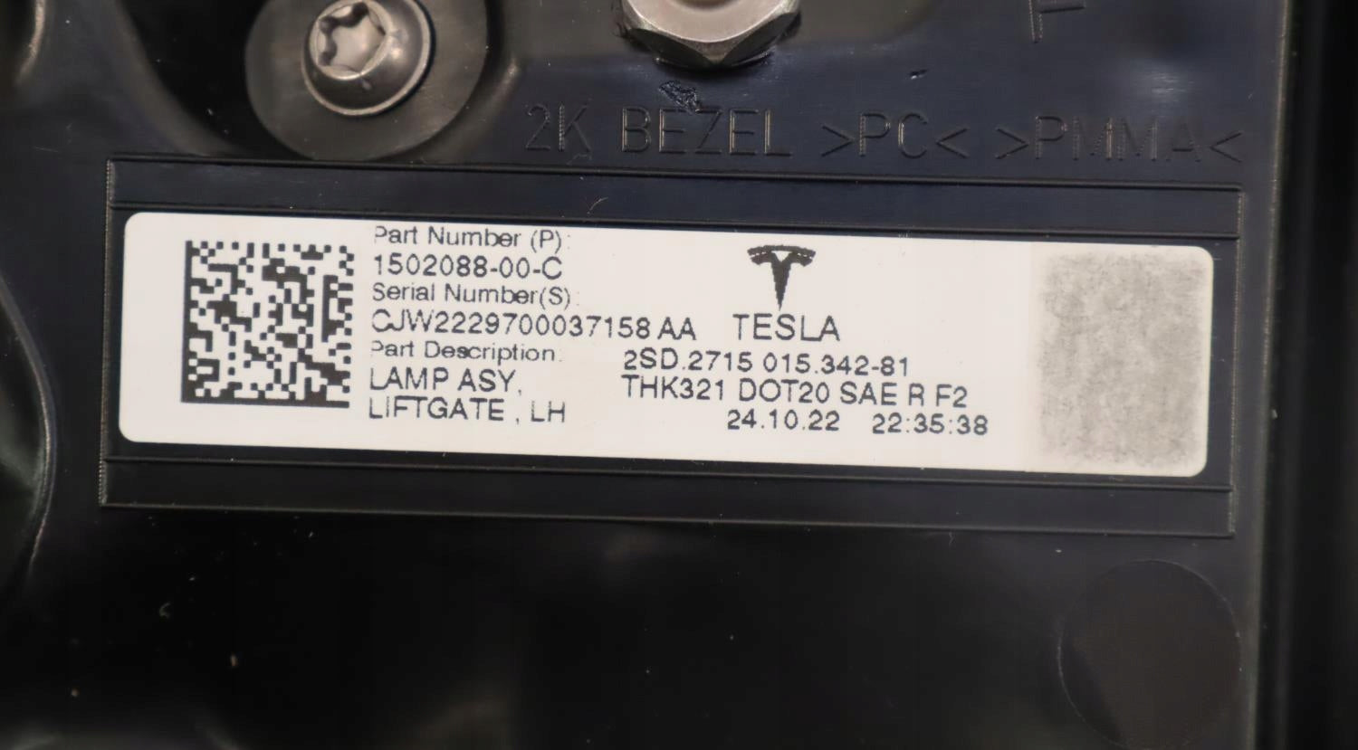 Tesla Model 3 Rückleuchte Links 150208800C Rearlamp